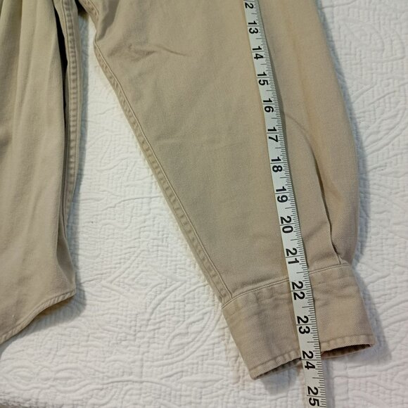 Ralph Lauren Beige Long Sleeve Button Down Shirt L - Picture 8 of 10